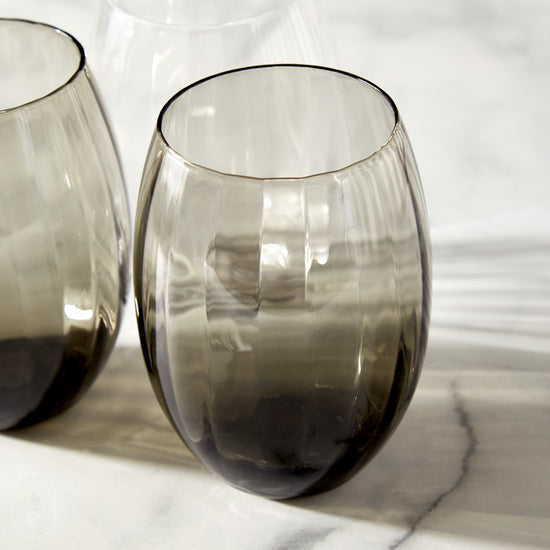 Zodax MADELEINE STEMLESS ALL PURPOSE GLASS Smoke