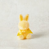 One Hundred 80 Degrees FLOCKED SITTING BUNNY Gold 3.75