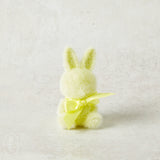 One Hundred 80 Degrees FLOCKED SITTING BUNNY Lime