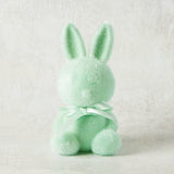 One Hundred 80 Degrees FLOCKED SITTING BUNNY Mint