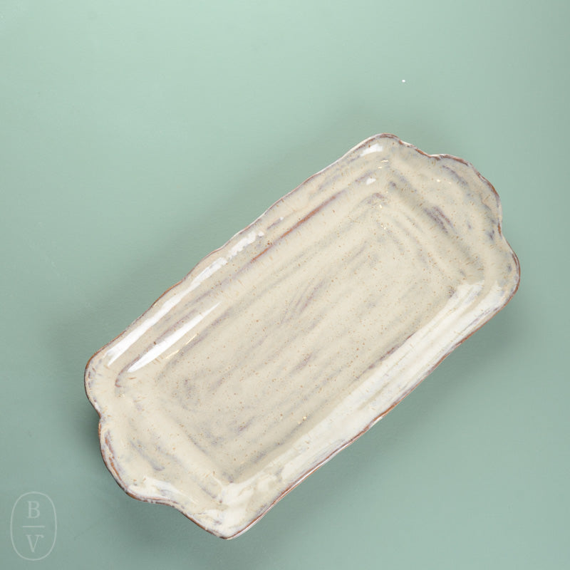 Etta B Pottery RECTANGLE TRAY HANDLES