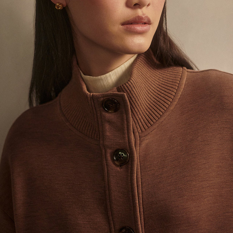 Varley SABRINA BUTTON THROUGH SWEAT