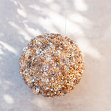 A and B Floral SEQUIN BEAD BALL ORNAMENT Champagne 5