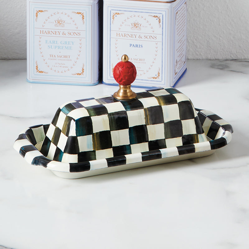 MacKenzie-Childs BUTTER BOX Courtly Check