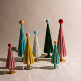 PLEATED GLASS TREE WITH BALL TOPPER