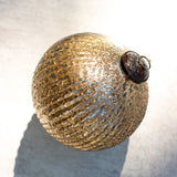 PLEATED GLASS BALL ORNAMENT