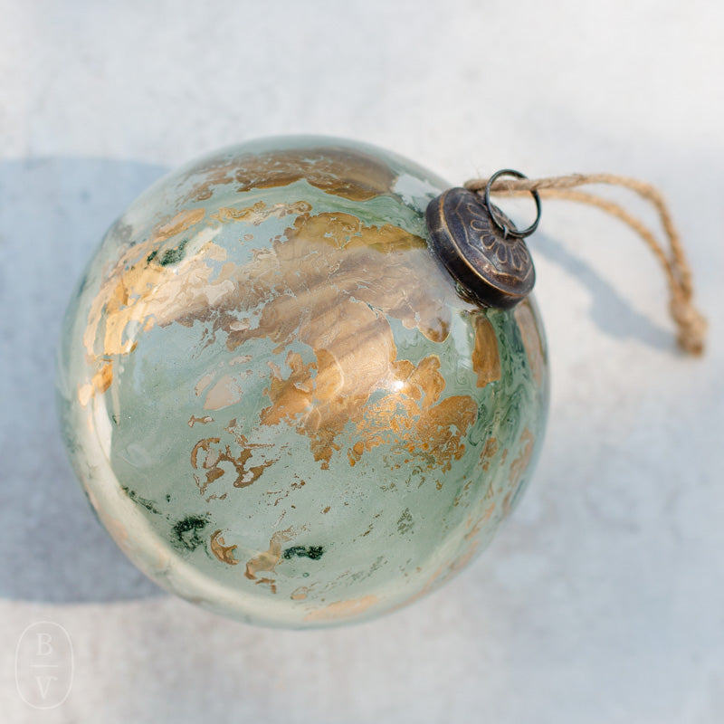 MARBLED GLASS ORNAMENT
