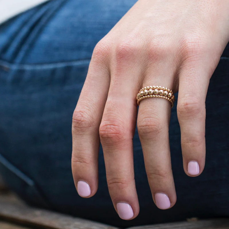 CLASSIC GOLD BEAD RING
