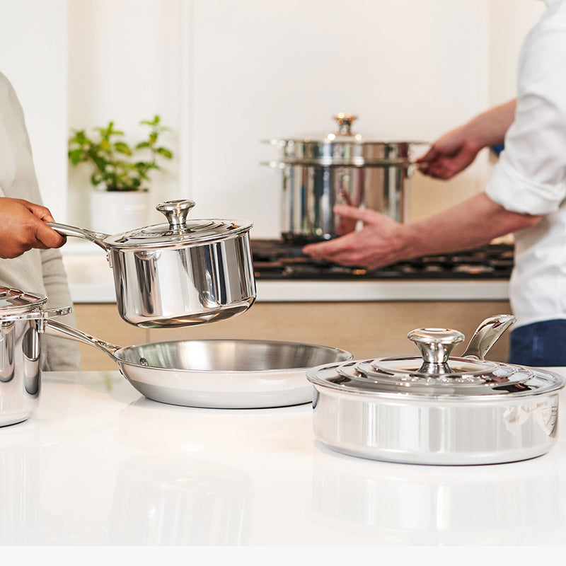 Le Creuset 10 PIECE STAINLESS STEEL SET