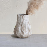 Creative Co-op STONEWARE ORGANIC VASE WITH CRACKLE GLAZE