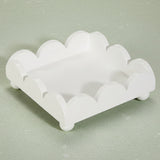 Raz Imports WHITE SCALLOPED NAPKIN HOLDER 6