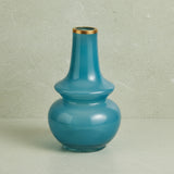 Raz Imports BUD VASE WITH GOLD RIM Cadet Blue 8