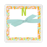Mary Square INITIAL NOTEPAD WITH ACRYLIC TRAY N