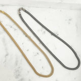 Virtue DOUBLE FLAT WOVEN CHAIN NECKLACE