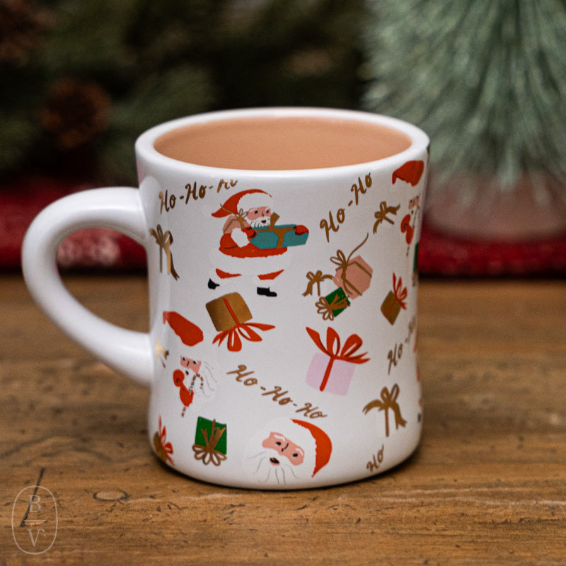 One Hundred 80 Degrees STONEWARE SANTA MUG Orange