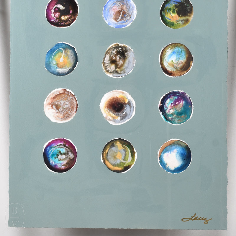 By Lacey EXPECTATION BUBBLES FRAMED FLOATED PAINTING - SERIES 4 NO 2