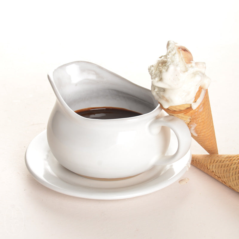 Etta B Pottery GRAVY BOAT SAUCER SET