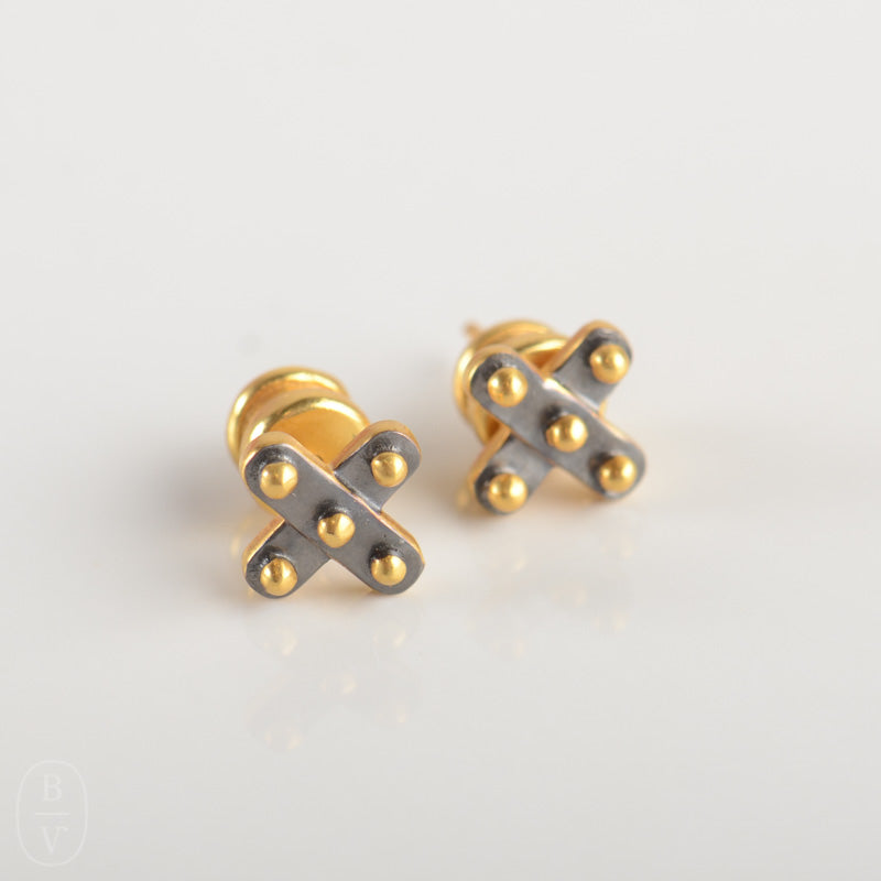 Julie Vos SOHO DEMI X STUD EARRINGS