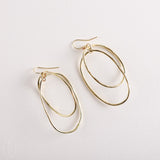 Ink and Alloy DOUBLE OVAL DANGLE EARRINGS