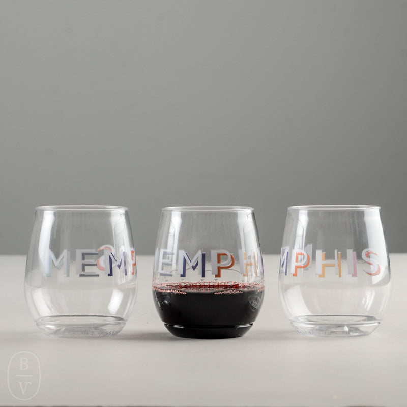 MEMPHIS PRINTED WINE GLASS PACK OF 6