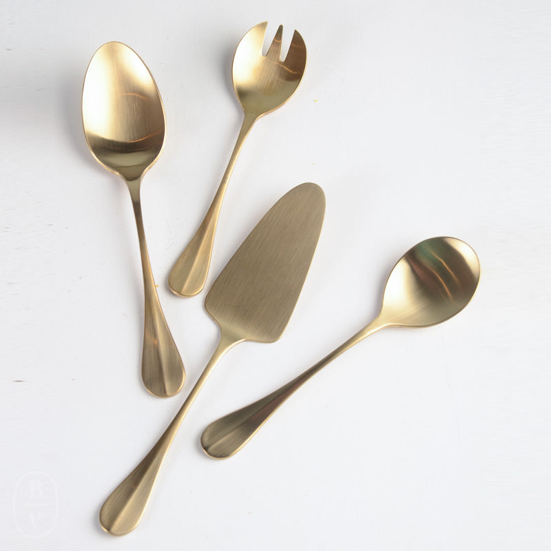 Costa Nova NAU 4 PIECE HOSTESS SERVING SET Gold