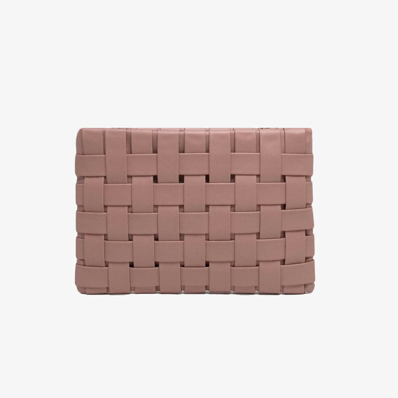Remi/Reid LINDY WOVEN CLUTCH Rose Large
