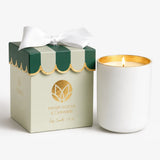 SEASONAL SCALLOPED BOXED CANDLE