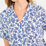 Mary Square CHARLOTTE PAJAMA SET IVY SCRIPT NAVY
