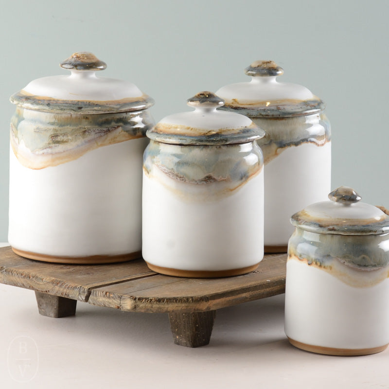 Etta B Pottery CANISTER SET OF FOUR