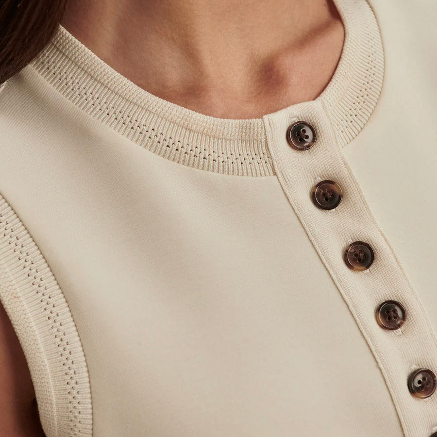 Varley MARLA BUTTON PLACKET TANK Pristine