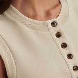 Varley MARLA BUTTON PLACKET TANK Pristine