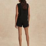 BEAU SLEEVELESS HALF ZIP