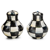 MacKenzie-Childs SALT & PEPPER SHAKERS Courtly Check