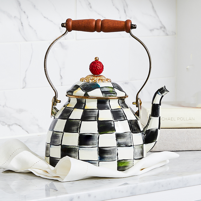 MacKenzie-Childs TEA KETTLE Courtly Check