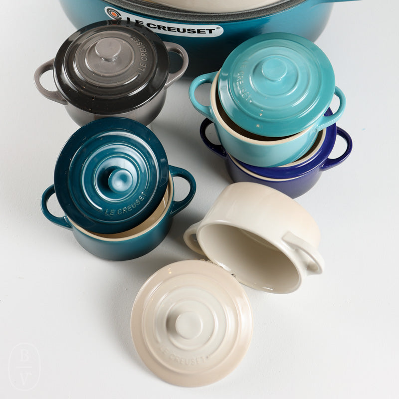 Ceramic Mini Round Cocotte Set, Set of 3