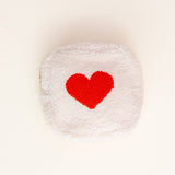 The Darling Effect HEART SQUARE TEDDY POUCH Cream