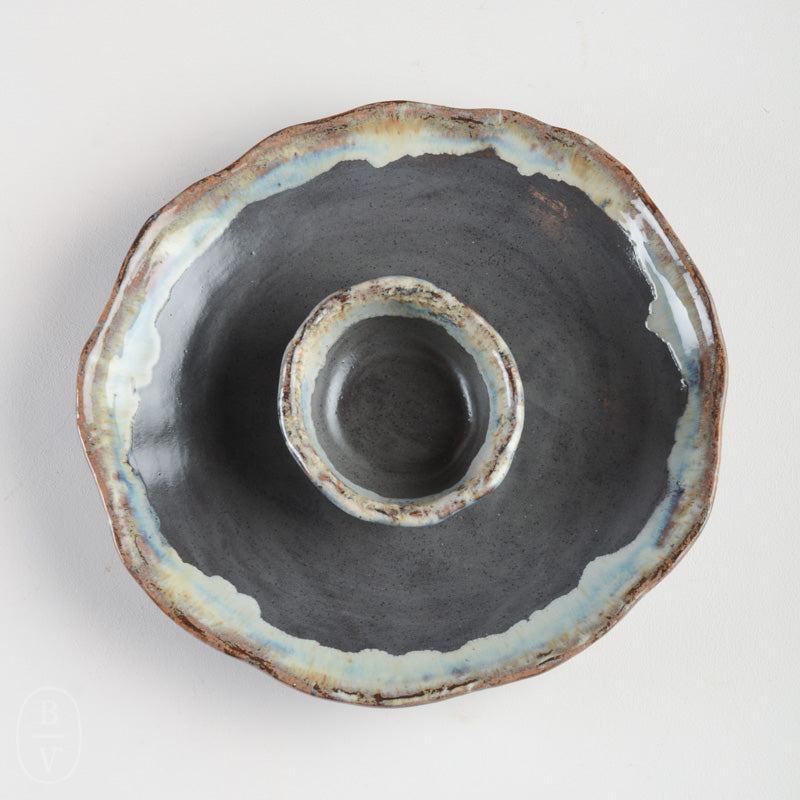 Etta B Pottery CHIP AND SALSA DISH