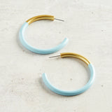 Accessory Jane LIZ HOOP EARRINGS Baby Blue Large