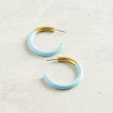 Accessory Jane LIZ HOOP EARRINGS Baby Blue Medium