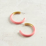 Accessory Jane LIZ HOOP EARRINGS Coral Medium