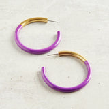 Accessory Jane LIZ HOOP EARRINGS Fuschia Large