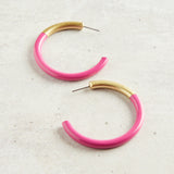 Accessory Jane LIZ HOOP EARRINGS Hot Pink Large