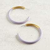 Accessory Jane LIZ HOOP EARRINGS Lilac Large