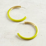 Accessory Jane LIZ HOOP EARRINGS Lime Large