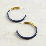 Accessory Jane LIZ HOOP EARRINGS Navy Large