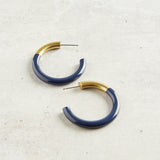 Accessory Jane LIZ HOOP EARRINGS Navy Medium