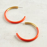 Accessory Jane LIZ HOOP EARRINGS Orange Large