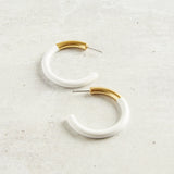 Accessory Jane LIZ HOOP EARRINGS White Medium