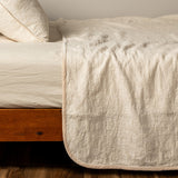 Bella Notte Linens ADELE WITH SILK VELVET COVERLET Natural