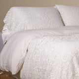 Bella Notte Linens ALLORA BED SCARF White